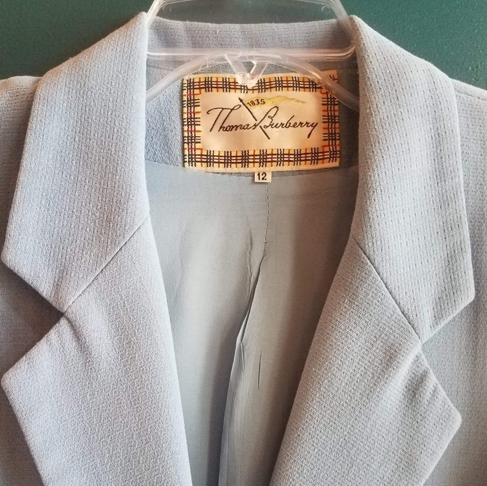 Thomas Burberry 3 piece suit EUC Vintage Size 12-14 UK Rare